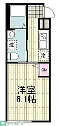 Ft-KAMOI flat(エフティカモイフラット) 1Kの間取図画像