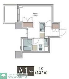 ベルファース東神奈川 1Kの間取図画像