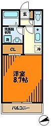 ピアンタ日吉二番館 1Kの間取図画像