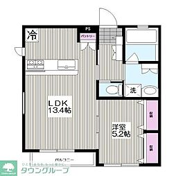 Artdevivre 1LDKの間取図画像