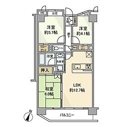 日神パレステージ鴨居 3LDKの間取図画像