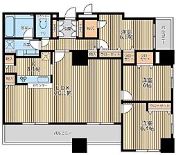ドゥーエ横浜駅前 3LDKの間取図画像