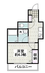 Lumiereヨコハマ光 1Kの間取図画像