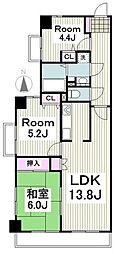 ヴェルデュール大倉山 3LDKの間取図画像