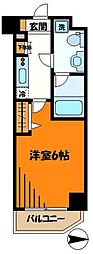 スパシエソリデ武蔵小杉 1Kの間取図画像