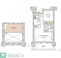 ブランシエスタ新丸子リバーフロント 1LDKの間取図画像