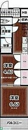KYハウス3 2Kの間取図画像