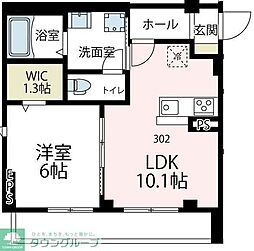 ボヌール・セルビア 1LDKの間取図画像