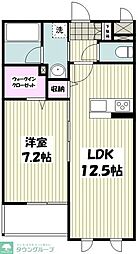 コンセール 1LDKの間取図画像
