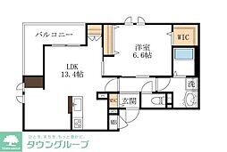 ガーデニア野毛 1LDKの間取図画像