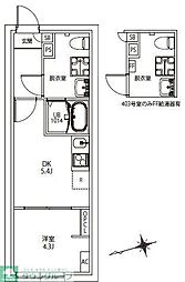 CITY WALK 志村三丁目 1DKの間取図画像