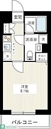AZEST新桜台 1Kの間取図画像