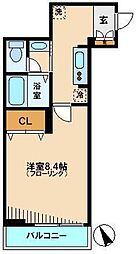 ドヌール長崎 1Kの間取図画像
