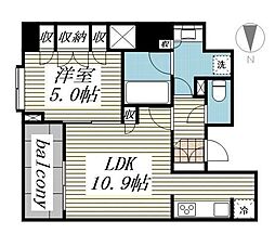 パークタワー池袋イーストプレイス 1LDKの間取図画像