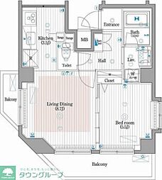 ガーラ文京本駒込 1LDKの間取図画像