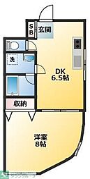 JR山手線 大塚駅 徒歩11分の賃貸マンション 6階1DKの間取り