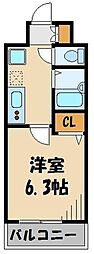 JR埼京線 板橋駅 徒歩12分の賃貸マンション 9階1Kの間取り