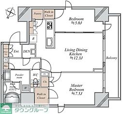 コンフォリア板橋区役所前 11階2LDKの間取り