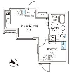 Fika池袋 1DKの間取図画像