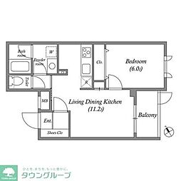 ACPレジデンス文京春日 1LDKの間取図画像