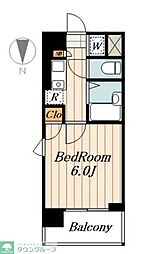 菱和パレス護国寺 1Kの間取図画像