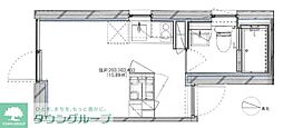 creal桜台 ワンルームの間取図画像