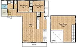 リベルテ自由が丘 2階2SLDKの間取り