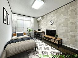 目黒本町ハイツ 202 2階1Kのリビング/ダイニング