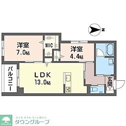 間取図画像 2LDK