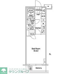 COMFORIA蒲田 1Kの間取図画像