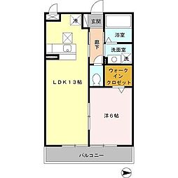 東武東上線 ふじみ野駅 徒歩19分の賃貸アパート 1階1LDKの間取り
