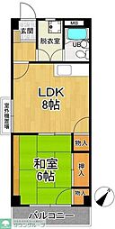 あおやぎビル 1LDKの間取図画像