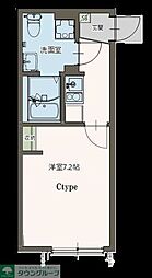 東武東上線 鶴瀬駅 徒歩11分の賃貸アパート 3階1Kの間取り