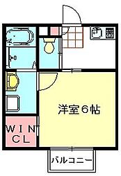 JR川越線 南古谷駅 徒歩4分の賃貸アパート 1階1Kの間取り