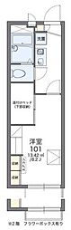 レオパレスバロン1 1Kの間取図画像