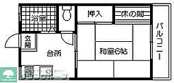 ロイヤルハイツA 1Kの間取図画像