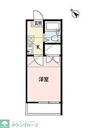 b'CASA鶴ヶ島若葉re-born 1Kの間取図画像
