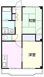 ハイツセンチュリー 2DKの間取図画像