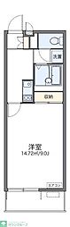 レオネクストアルト 1Kの間取図画像