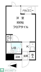 キャッスルマンション上福岡 ワンルームの間取図画像