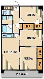 リヴェール 3LDKの間取図画像