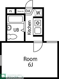 ルソール 1Kの間取図画像