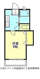 センティア沢田 1Kの間取図画像