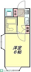 ラフィーネ新宿 ワンルームの間取図画像
