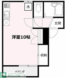 ストゥーディオ ワンルームの間取図画像