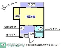 Cielo坂戸 1Kの間取図画像