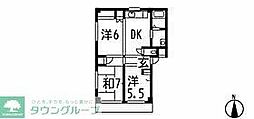 メゾンドール有山 3DKの間取図画像