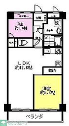 ライオンズマンション本川越 2LDKの間取図画像