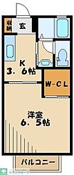 エミネンス1 1Kの間取図画像
