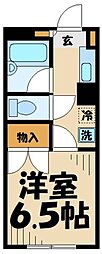 ラ・ポワール 1Kの間取図画像
